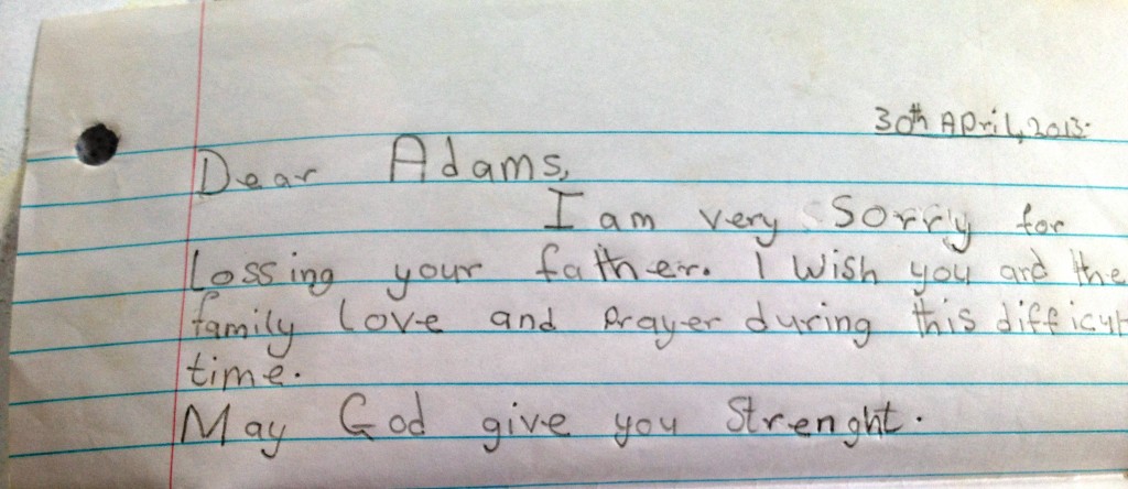 student letter to adam hansell